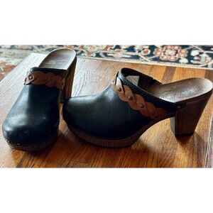 Dansko Shoes Womens Rach Braided Studs Slip On Mule Clogs Leather 38 US 7.5